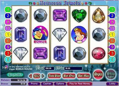 This is a very girlie 5 reel, 9 payline slot game which also comes with a type of Wheel of Chance bonus game that gives you 3 rounds to win bonus payouts.