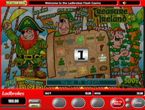 When you activate the Treasure Ireland bonus  you can reach the various features by clicking the Spin button to spin the bonus reel.