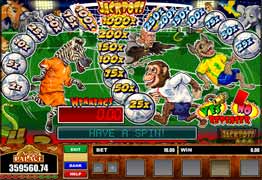 Themed around the 2006 World Cup Game On! is a three reel, one payline, and one coin slot machine. Game On! has the Soccer Safari bonus game and multiple Nudge and Hold features.